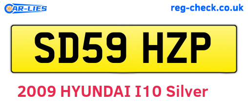 SD59HZP are the vehicle registration plates.