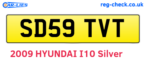 SD59TVT are the vehicle registration plates.