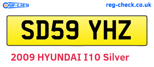 SD59YHZ are the vehicle registration plates.