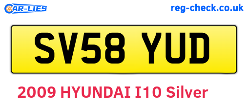 SV58YUD are the vehicle registration plates.