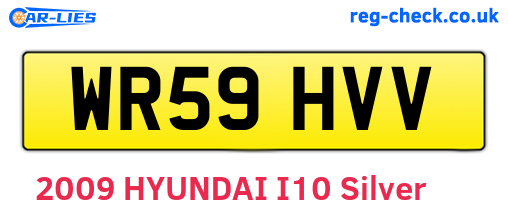 WR59HVV are the vehicle registration plates.