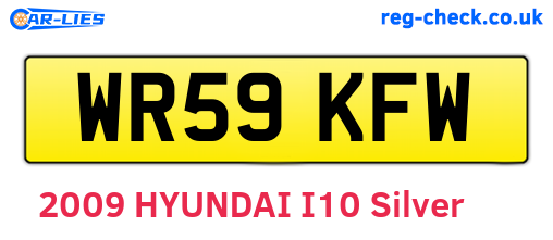 WR59KFW are the vehicle registration plates.