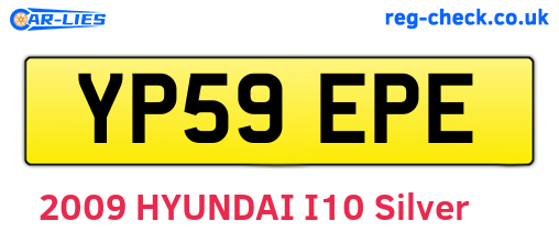 YP59EPE are the vehicle registration plates.