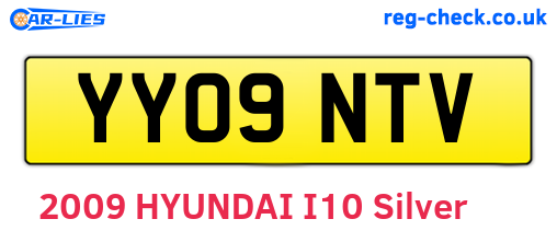 YY09NTV are the vehicle registration plates.