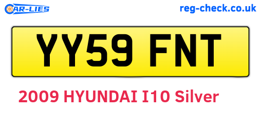 YY59FNT are the vehicle registration plates.