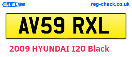 AV59RXL are the vehicle registration plates.