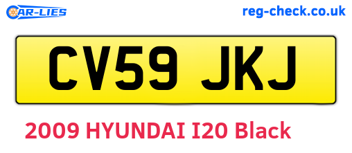 CV59JKJ are the vehicle registration plates.