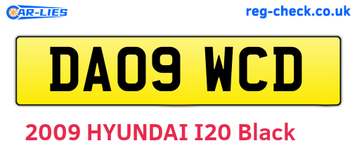 DA09WCD are the vehicle registration plates.