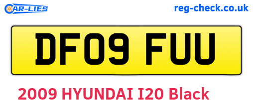 DF09FUU are the vehicle registration plates.