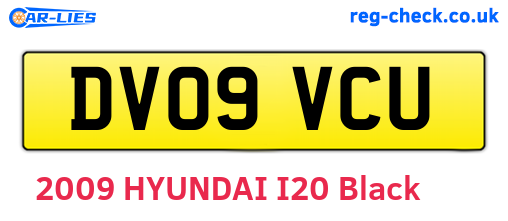 DV09VCU are the vehicle registration plates.