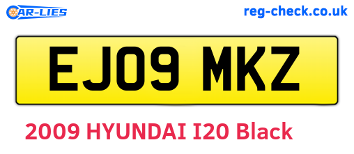 EJ09MKZ are the vehicle registration plates.