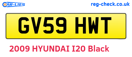 GV59HWT are the vehicle registration plates.