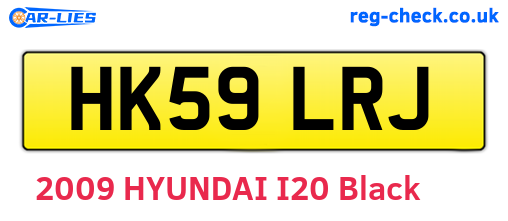 HK59LRJ are the vehicle registration plates.