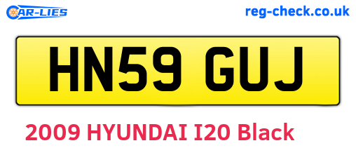HN59GUJ are the vehicle registration plates.