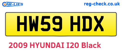HW59HDX are the vehicle registration plates.