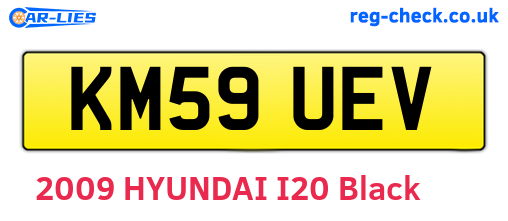 KM59UEV are the vehicle registration plates.