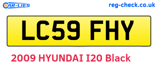 LC59FHY are the vehicle registration plates.