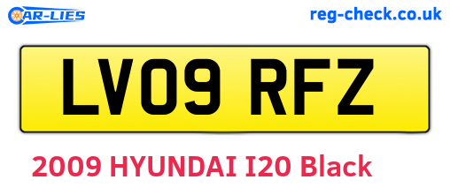 LV09RFZ are the vehicle registration plates.
