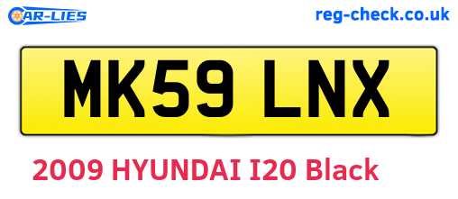 MK59LNX are the vehicle registration plates.