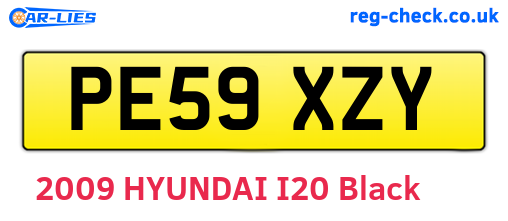 PE59XZY are the vehicle registration plates.