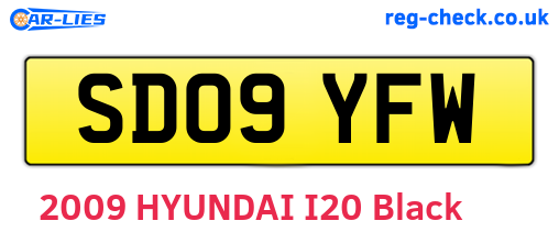 SD09YFW are the vehicle registration plates.