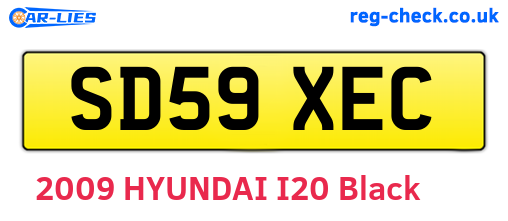 SD59XEC are the vehicle registration plates.
