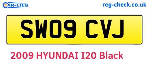 SW09CVJ are the vehicle registration plates.