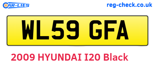 WL59GFA are the vehicle registration plates.
