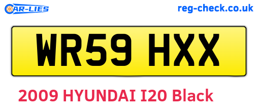 WR59HXX are the vehicle registration plates.