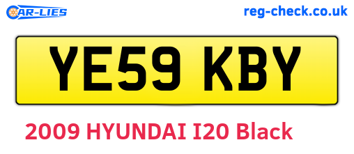 YE59KBY are the vehicle registration plates.