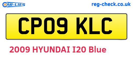 CP09KLC are the vehicle registration plates.