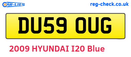 DU59OUG are the vehicle registration plates.