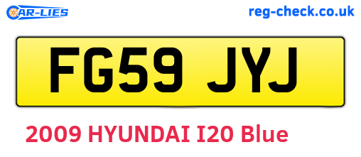 FG59JYJ are the vehicle registration plates.