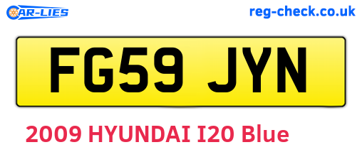 FG59JYN are the vehicle registration plates.