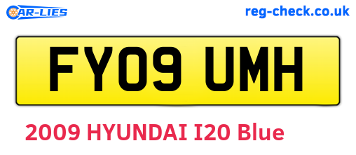 FY09UMH are the vehicle registration plates.