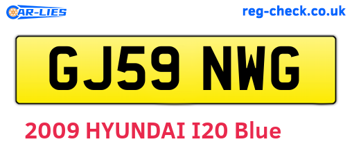 GJ59NWG are the vehicle registration plates.