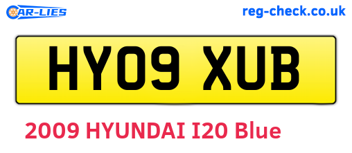 HY09XUB are the vehicle registration plates.