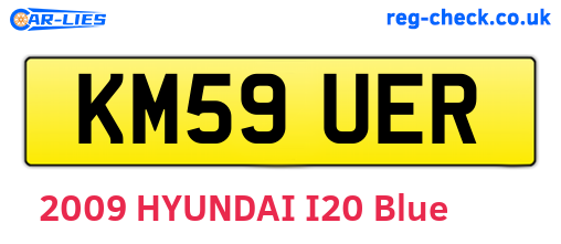 KM59UER are the vehicle registration plates.