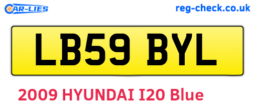 LB59BYL are the vehicle registration plates.