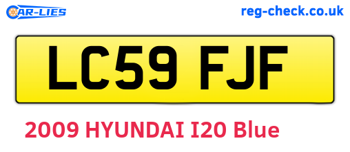 LC59FJF are the vehicle registration plates.