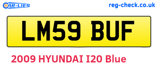 LM59BUF are the vehicle registration plates.