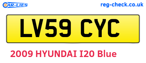 LV59CYC are the vehicle registration plates.