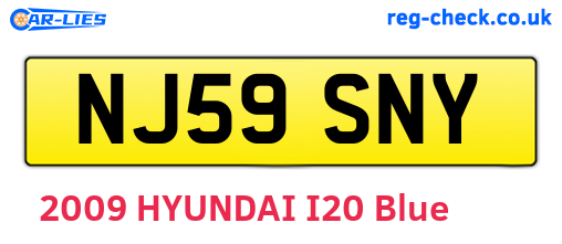 NJ59SNY are the vehicle registration plates.