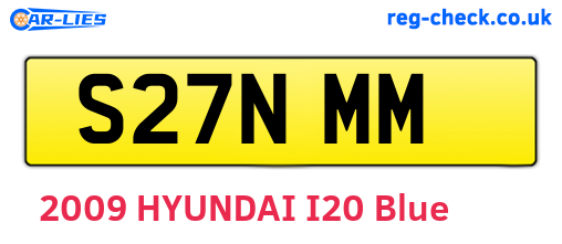 S27NMM are the vehicle registration plates.