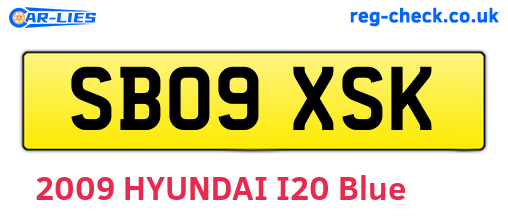 SB09XSK are the vehicle registration plates.