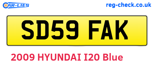 SD59FAK are the vehicle registration plates.