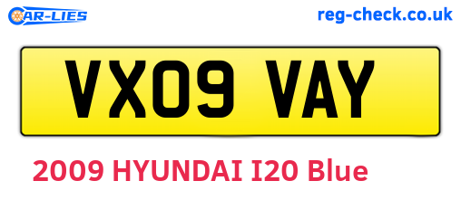 VX09VAY are the vehicle registration plates.