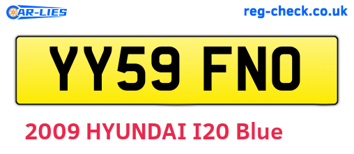 YY59FNO are the vehicle registration plates.