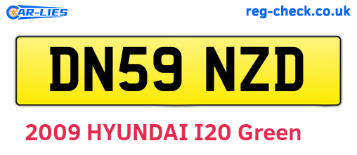 DN59NZD are the vehicle registration plates.