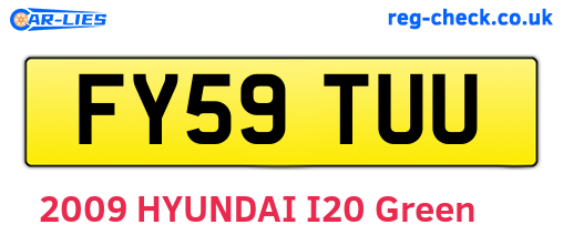 FY59TUU are the vehicle registration plates.